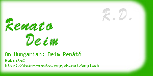 renato deim business card